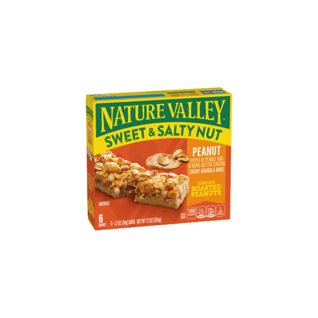 Barras de Granola Sweet & Salty Peanut Nature Valley Caja 204g 6 Un