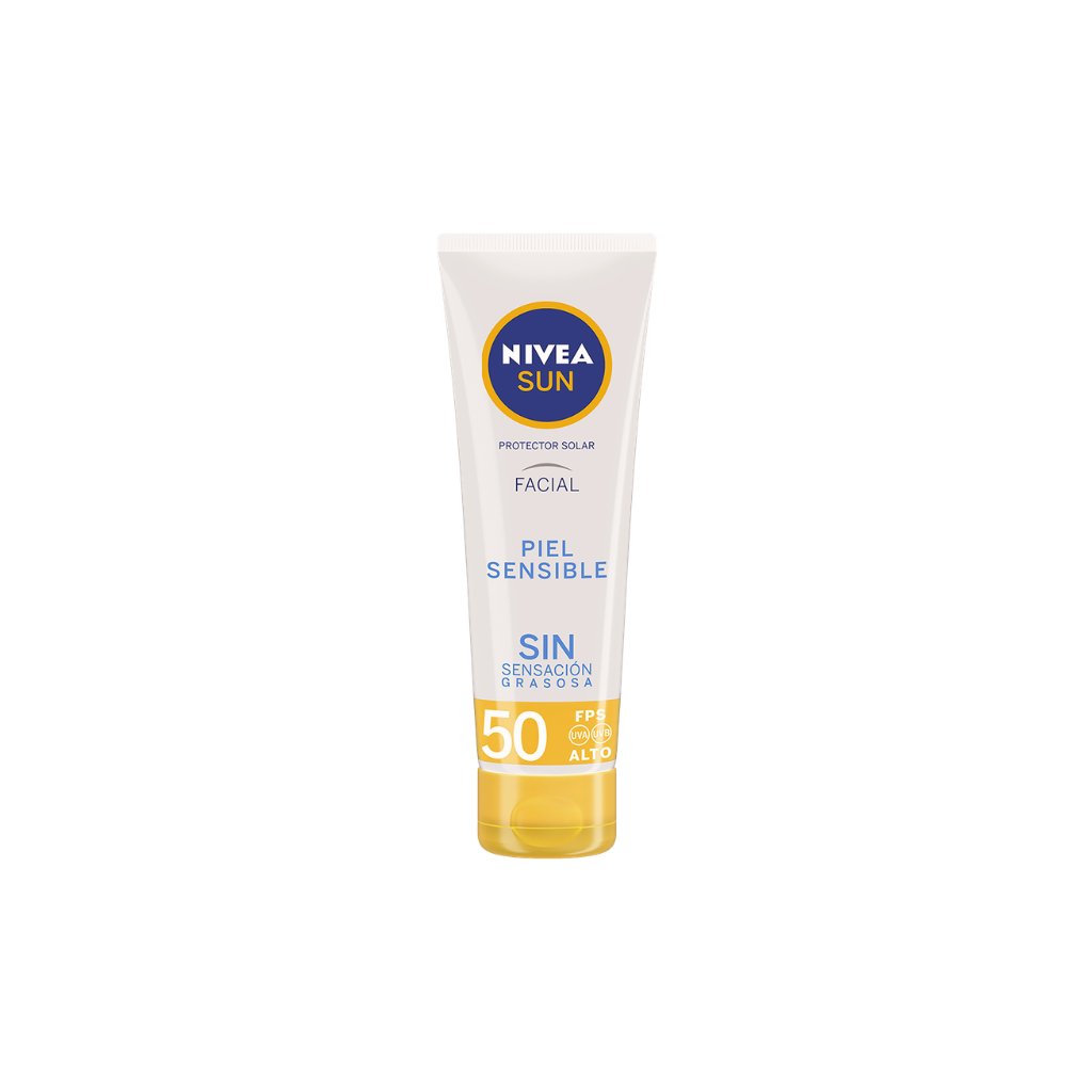 Protector Facial Piel Sensible Nivea Sun Bote 50 ml