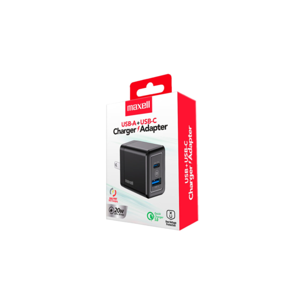 Cargador De Pared Doble 20W Usb-A A Usb-C Maxell