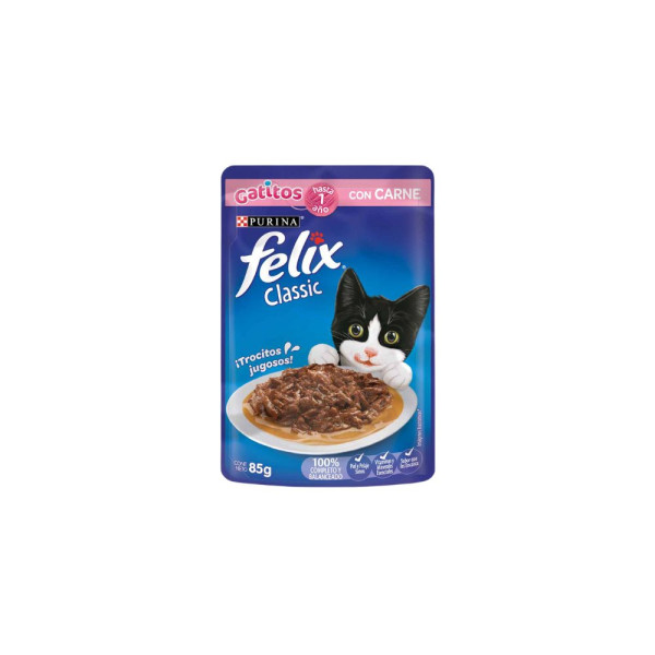 Comida para Gatitos Carne Felix Bolsa 85g
