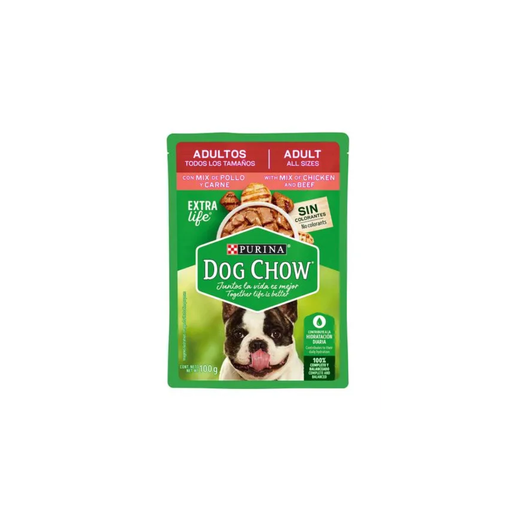 Comida para Perro Adulto Pollo Carne Dog Chow Bolsa 100g