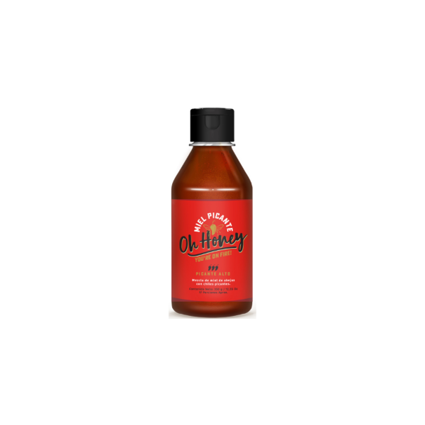 Miel de abeja con mezcla de Chiles Picante Alto Oh Honey 350g