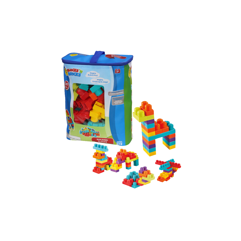 Juguete para Niños Bloques de Construcción B-Toys Bolsa 90 piezas